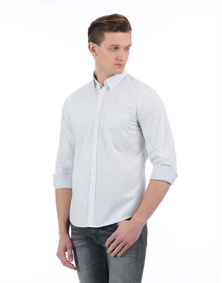 Indian Terrain Casual Wear Self Design Men Shirt